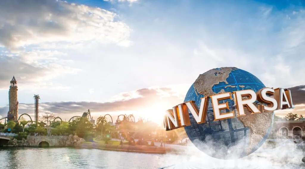 Globo da Universal em Orlando, onde os ingressos da Universal dão acesso aos parques